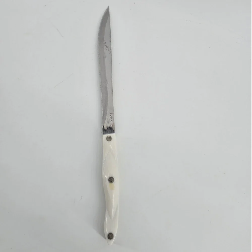 Cutco Model 1721 Trimer Knife in Pearl White Serrated Blade Made in USA
